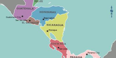 Χάρτης της Ονδούρας χάρτης της κεντρικής αμερικής