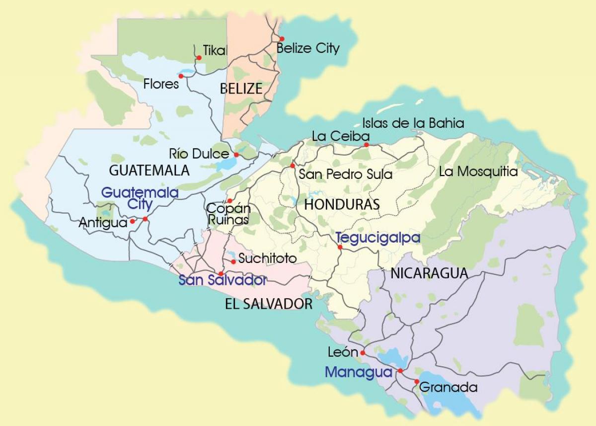 χάρτης της mosquitia Ονδούρα