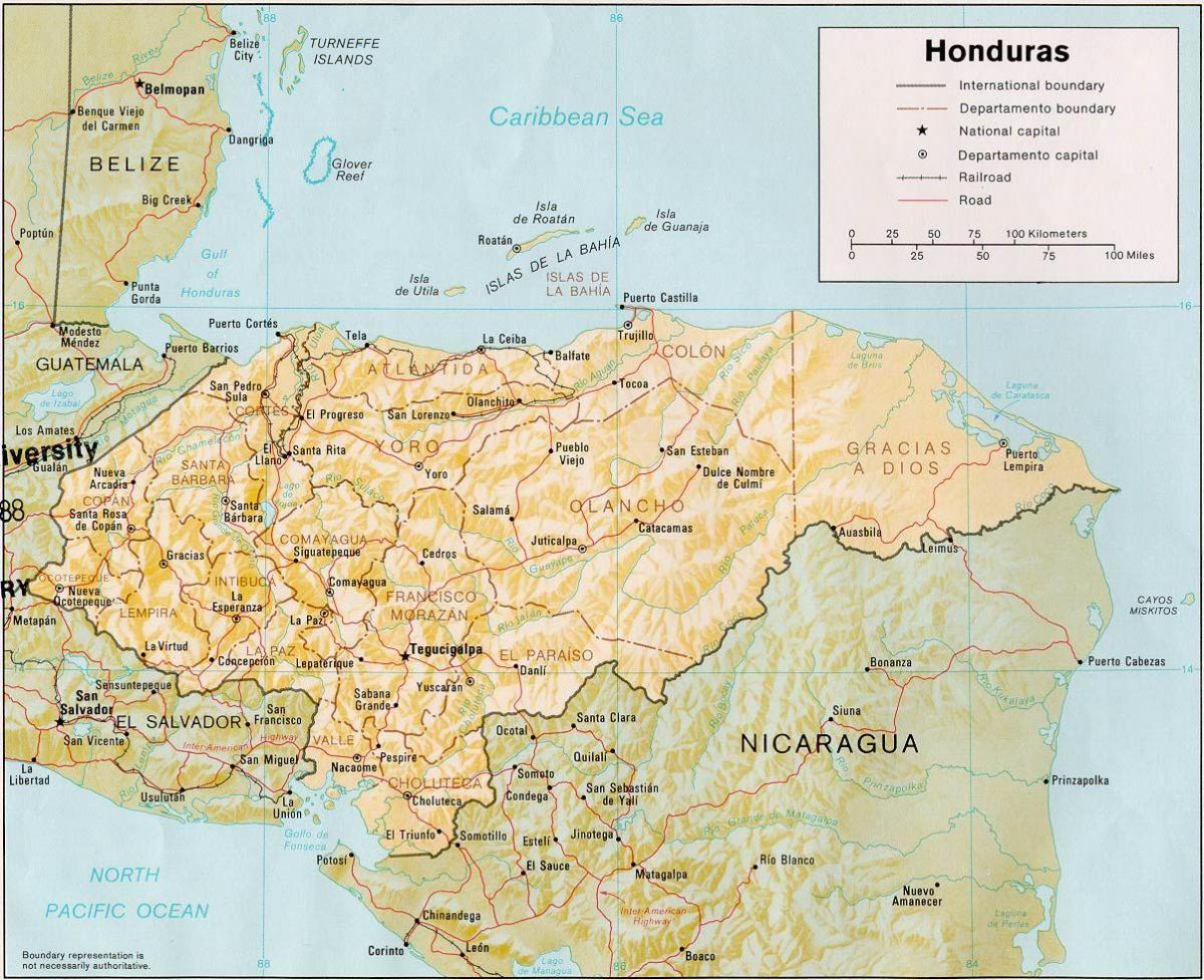roatan bay νησιά Ονδούρα χάρτη