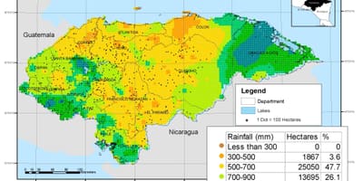Χάρτης της Ονδούρας για το κλίμα