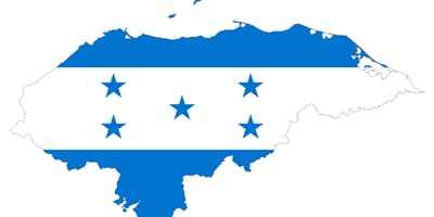 Χάρτης σημαία της Ονδούρας