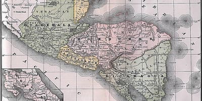 Χάρτης της βρετανική Ονδούρα