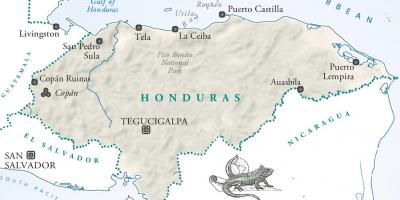 Χάρτης της la ceiba Ονδούρα