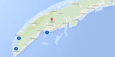 Χάρτης της Ονδούρας και roatan
